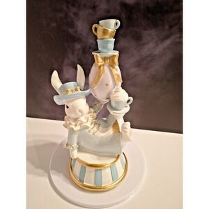 TOPHAT & TAIL Easter‎ Bunny Rabbit Whimsical Tea Party Blue Tabletop Decor NEW